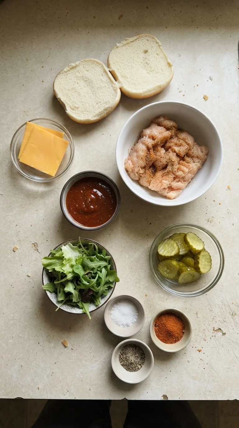 Ingredients for Cajun Chicken Sloppy Joes Recipe