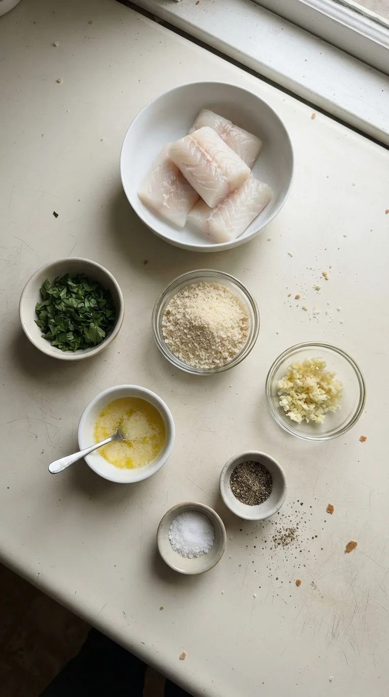 Ingredients for Garlic Herb Crusted Cod