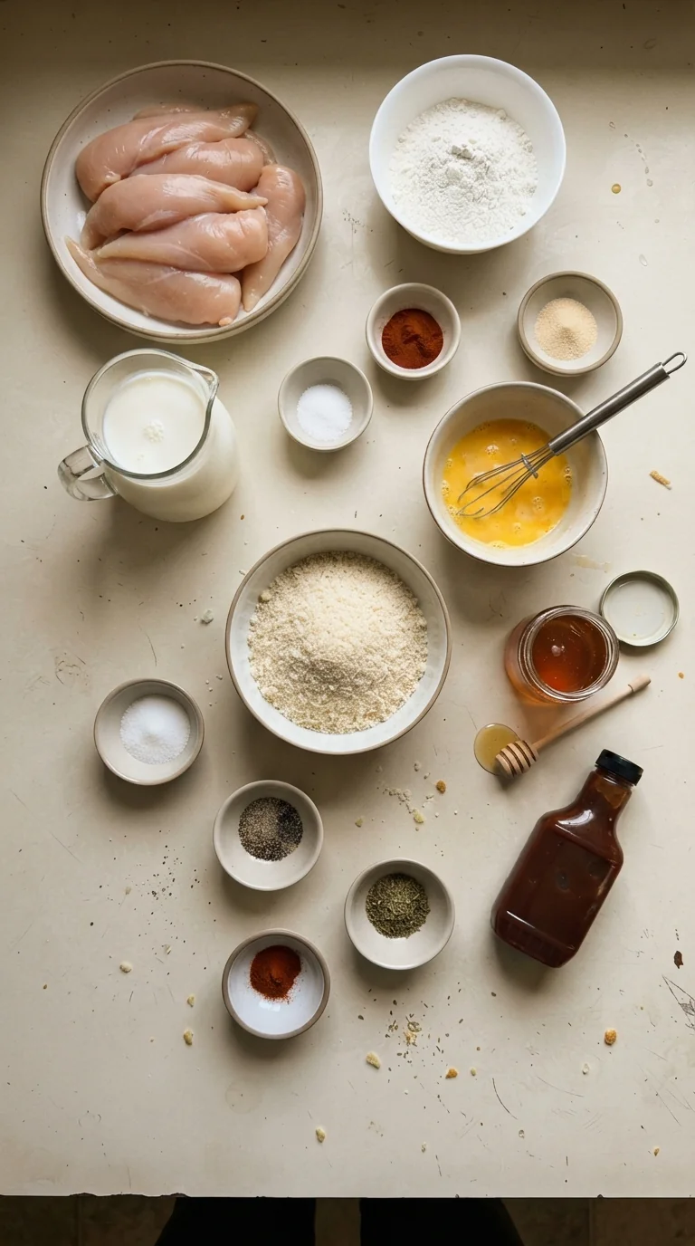 Ingredients for Honey BBQ Chicken Tenders