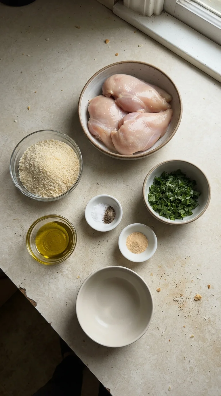 Ingredients for Juicy Herb-Crusted Chicken Breast