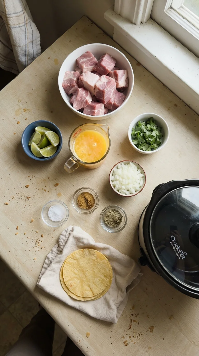 Ingredients for Savory Crockpot Pork Carnitas