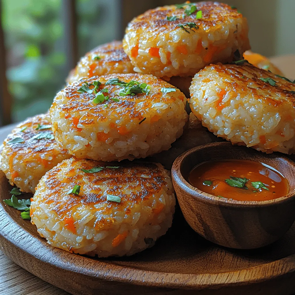 Crispy Delight: Savory Rice Patties are a delightful culinary creation that brings together the comforting qualities of rice and the exciting crunch of a perfectly fried patty. This dish is not only a satisfying snack but also serves as a versatile meal option that can be enjoyed any time of the day. Whether you are looking for a quick appetizer for a gathering, a lunchbox treat, or a light dinner, these rice patties can cater to various occasions and preferences.