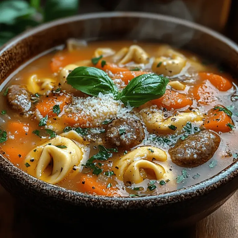 As the cool air settles in and the days grow shorter, nothing compares to the comfort of a warm bowl of soup. Cozy Sausage Tortellini Soup is the epitome of comfort food, offering a delightful blend of flavors that warms both body and soul. This hearty dish is not only satisfying but also remarkably simple to prepare, making it an ideal choice for busy weeknights or leisurely weekends spent with family. The combination of savory Italian sausage, tender tortellini, and vibrant vegetables creates a dish that feels like a warm hug in every spoonful.