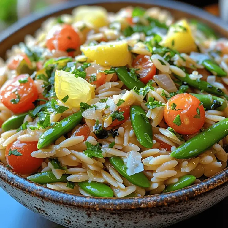 As the days grow longer and the air fills with the sounds of chirping birds and blooming flowers, it’s the perfect time to refresh your palate with vibrant, seasonal dishes. Our Zesty Springtime Orzo Delight embodies the essence of spring, combining the tender chew of orzo pasta with the bright flavors of fresh vegetables, zesty lemon, and fragrant herbs. This delightful dish not only tantalizes the taste buds but also offers a feast for the eyes, making it an ideal choice for family dinners or light lunches.