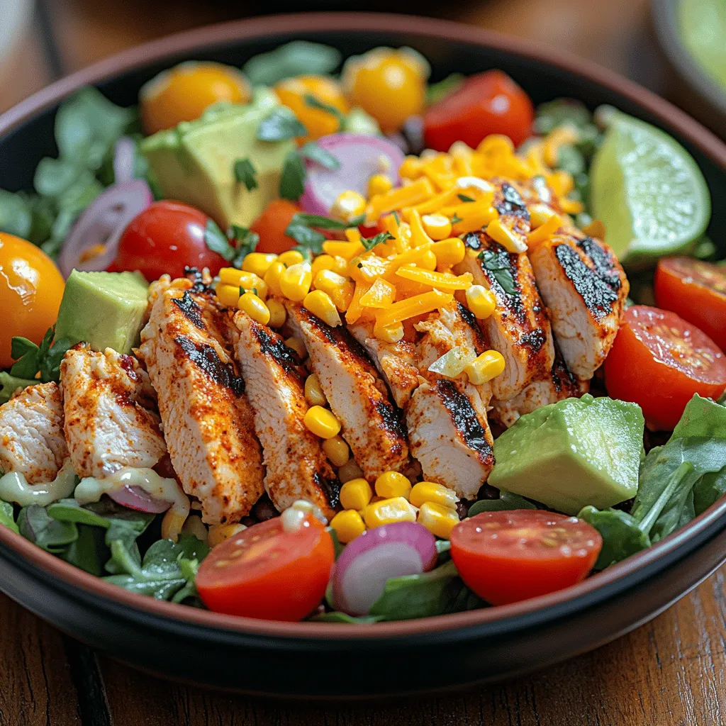The Southwest Fiesta Chicken Salad is a vibrant and nutritious dish that embodies the bold flavors and colorful ingredients characteristic of Southwestern cuisine. This salad is not just a meal; it’s an experience that tantalizes the taste buds while providing a wholesome option for lunch or dinner. With its combination of grilled chicken, fresh vegetables, and zesty spices, this salad is a perfect representation of how healthy eating can be both delicious and satisfying.