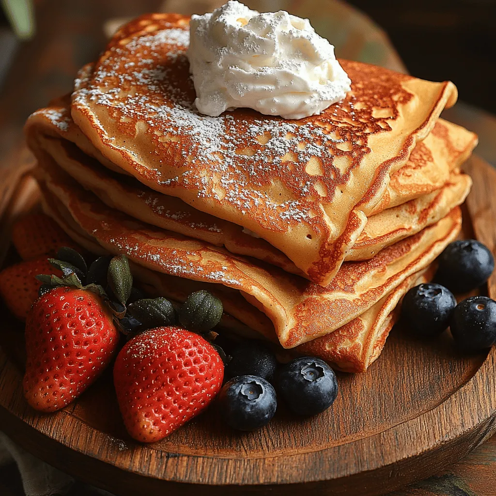 Crepes are an exquisite culinary creation that captures the essence of versatility in the kitchen. Originating from France, these thin pancakes can be enjoyed in both sweet and savory forms, making them a perfect choice for any meal of the day. Whether you are savoring a delicate crepe filled with luscious strawberries and whipped cream for breakfast or indulging in a savory ham and cheese crepe for lunch, the possibilities are endless. Among the myriad of crepe recipes, Dreamy Vanilla Crepes stand out with their light, airy texture and rich vanilla flavor, making them a delightful addition to any occasion.