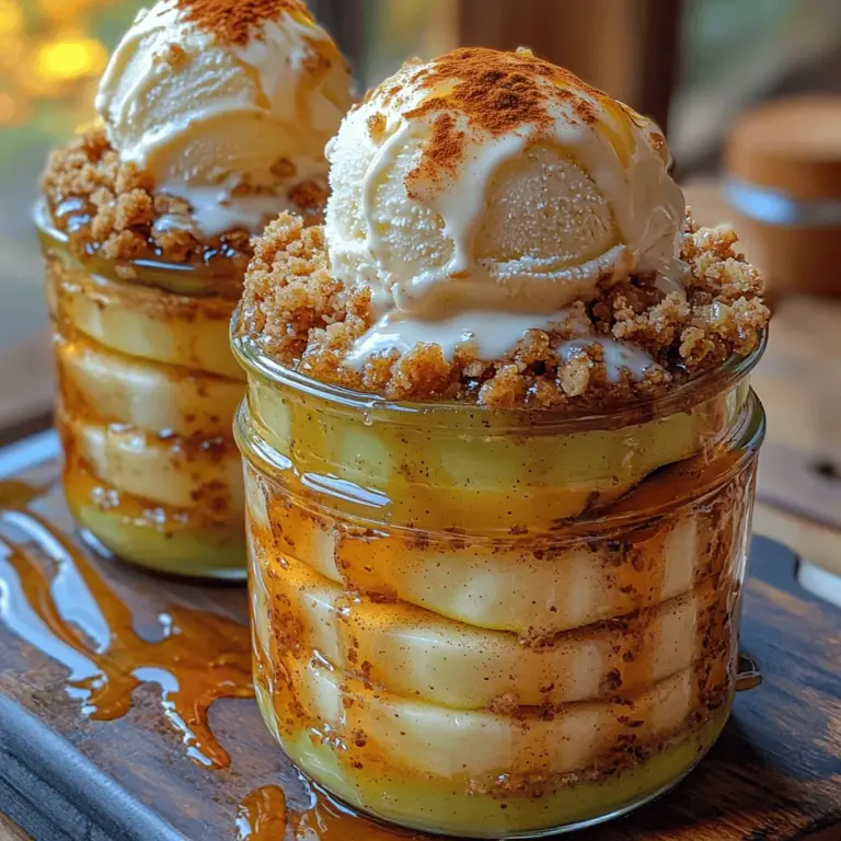 Delightful and comforting, Apfel-Crumble im Glas is a modern twist on a classic dessert that captures the essence of fall in every bite. This layered apple crumble served in individual glasses not only offers a visual treat but also a burst of flavor that will leave your taste buds wanting more. Perfect for gatherings, family dinners, or as a special weekday treat, this dessert combines tender, spiced apples with a crunchy crumble topping, all elegantly presented in glassware.