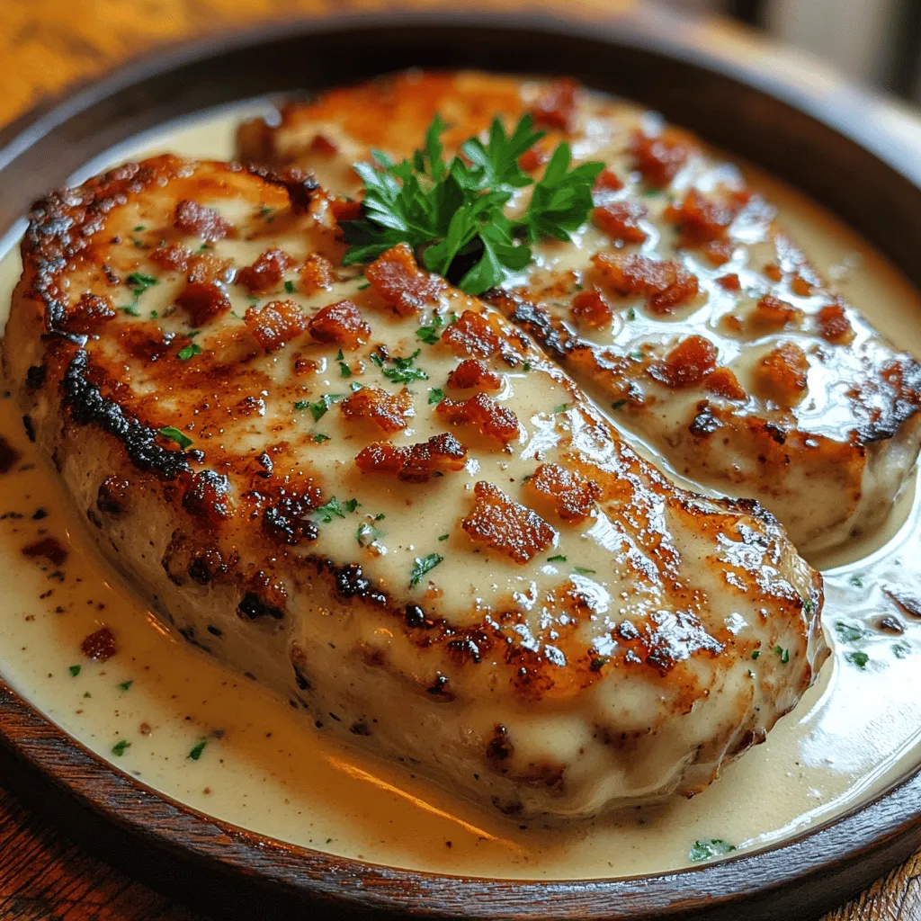 When it comes to comfort food, few dishes can rival the rich and satisfying flavor of Savory Creamy Bacon Pork Chops. This delightful recipe masterfully combines the savory notes of perfectly cooked pork chops with the creamy, indulgent texture of a luscious sauce, all elevated by the irresistible smokiness of crispy bacon. Whether you're looking to impress guests at a dinner party or simply wanting to treat yourself and your family to a delicious weeknight meal, these pork chops are the ideal choice.