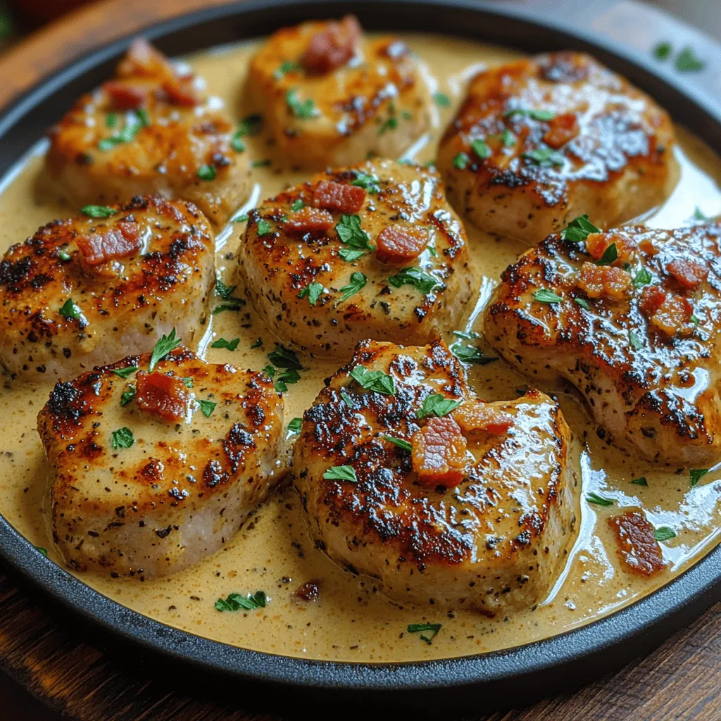When it comes to comfort food, few dishes can rival the rich and satisfying flavor of Savory Creamy Bacon Pork Chops. This delightful recipe masterfully combines the savory notes of perfectly cooked pork chops with the creamy, indulgent texture of a luscious sauce, all elevated by the irresistible smokiness of crispy bacon. Whether you're looking to impress guests at a dinner party or simply wanting to treat yourself and your family to a delicious weeknight meal, these pork chops are the ideal choice.