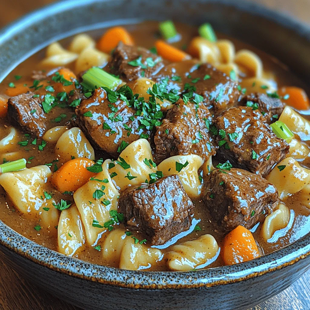 Comfort food holds a special place in our culinary culture, serving not just to nourish our bodies but also to warm our souls. It evokes memories of family gatherings, cozy evenings, and the delightful aromas that fill our homes when we prepare our favorite dishes. Among the myriad of comfort foods, savory slow-cooked meals stand out, especially during colder months when we seek warmth and comfort. One dish that epitomizes this sentiment is Savory Slow-Cooked Beef and Noodles.