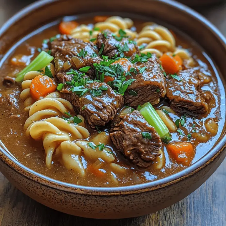 Comfort food holds a special place in our culinary culture, serving not just to nourish our bodies but also to warm our souls. It evokes memories of family gatherings, cozy evenings, and the delightful aromas that fill our homes when we prepare our favorite dishes. Among the myriad of comfort foods, savory slow-cooked meals stand out, especially during colder months when we seek warmth and comfort. One dish that epitomizes this sentiment is Savory Slow-Cooked Beef and Noodles.