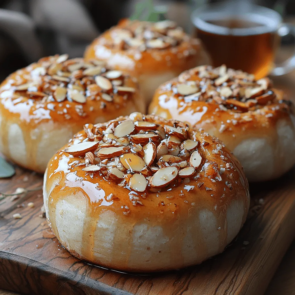 Welcome to a delightful culinary journey that will transport your taste buds to a realm of comfort and warmth—introducing the Honey Almond Tea Buns. These soft, sweet pastries are not just a treat for the palate; they're a soothing embrace for the soul. Imagine taking a break from your busy day with a warm bun in hand, its rich almond flavor and subtle sweetness enveloping you in a moment of serenity. Perfectly paired with your favorite cup of tea or coffee, these tea buns are an ideal companion for gatherings with friends or a personal indulgence during quiet moments of reflection.