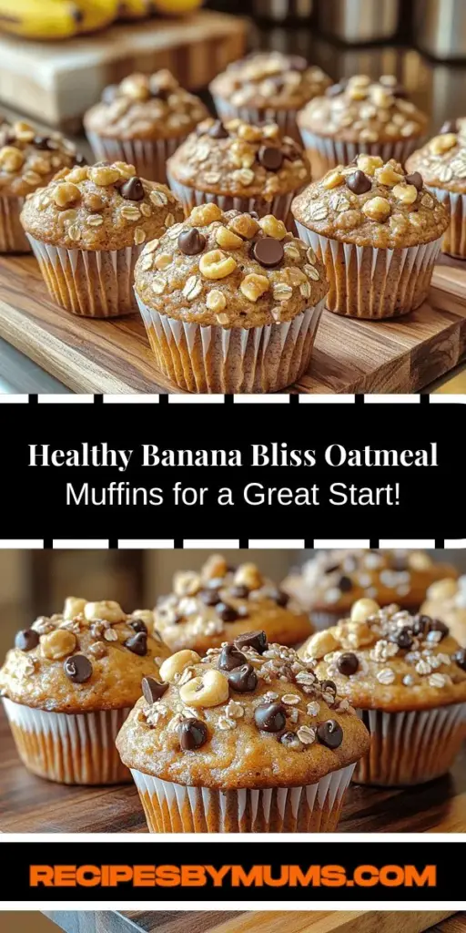 Start your day right with these Banana Bliss Oatmeal Muffins! Packed with ripe bananas, rolled oats, and a blend of wholesome ingredients, they're not only delicious but also nutritious. These muffins cater to various dietary needs, including gluten-free and vegan options, making them perfect for the whole family. Enjoy the natural sweetness and heartiness in every bite, whether for breakfast or a quick snack. Whip up a batch and indulge in homemade goodness today!