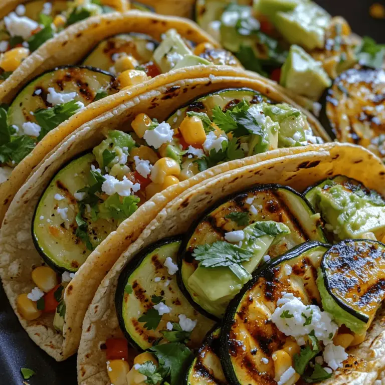 Tacos have long held a special place in the hearts of food lovers around the world, celebrated for their versatility and ability to cater to a wide range of tastes and dietary preferences. From traditional meat-based fillings to vibrant vegetarian options, tacos can be customized to suit any occasion, making them a staple in casual dining and festive gatherings alike. Among the myriad of taco recipes, grilled corn and zucchini tacos stand out as a fresh and exciting choice, perfect for summertime grilling or any laid-back get-together.