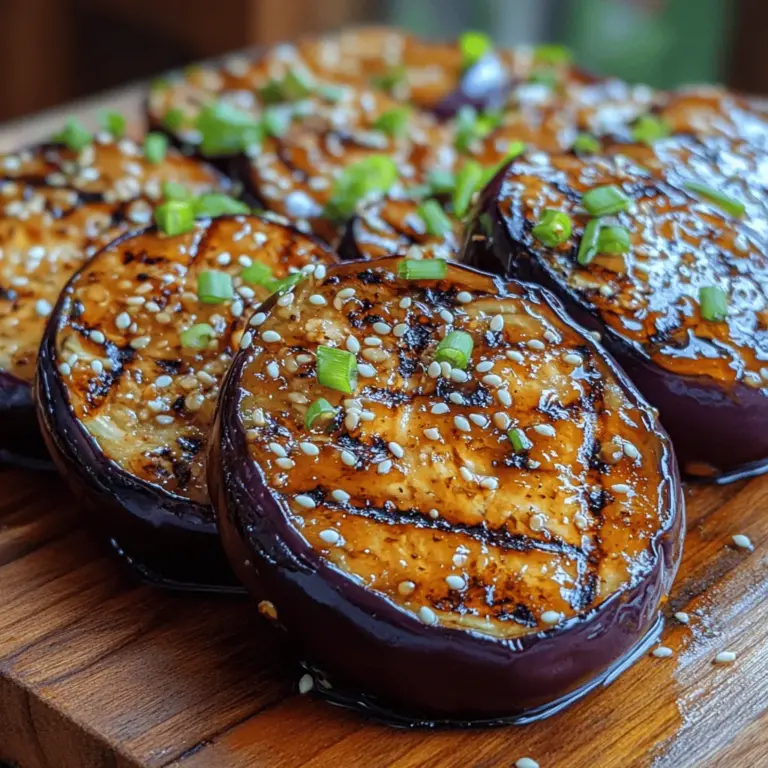 Miso glazed eggplant is not just a dish; it’s an experience that captures the essence of umami in every bite. This recipe showcases the versatility of eggplant, transforming it into a savory delight with a miso glaze that balances sweet, salty, and nutty flavors. The dish is deeply rooted in Japanese culinary traditions, where miso—a fermented soybean paste—serves as a cornerstone ingredient, imparting rich flavors and health benefits.