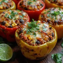 When it comes to meal preparation, finding dishes that are both delicious and packed with nutrition can be a challenge. Enter Vibrant Stuffed Sweet Peppers, a stunning dish that not only pleases the eye with its array of colors but also delivers a bounty of wholesome ingredients. This recipe celebrates the sweet bell pepper, transforming it into a delightful vessel filled with a hearty, flavorful stuffing that can cater to various dietary needs and preferences.