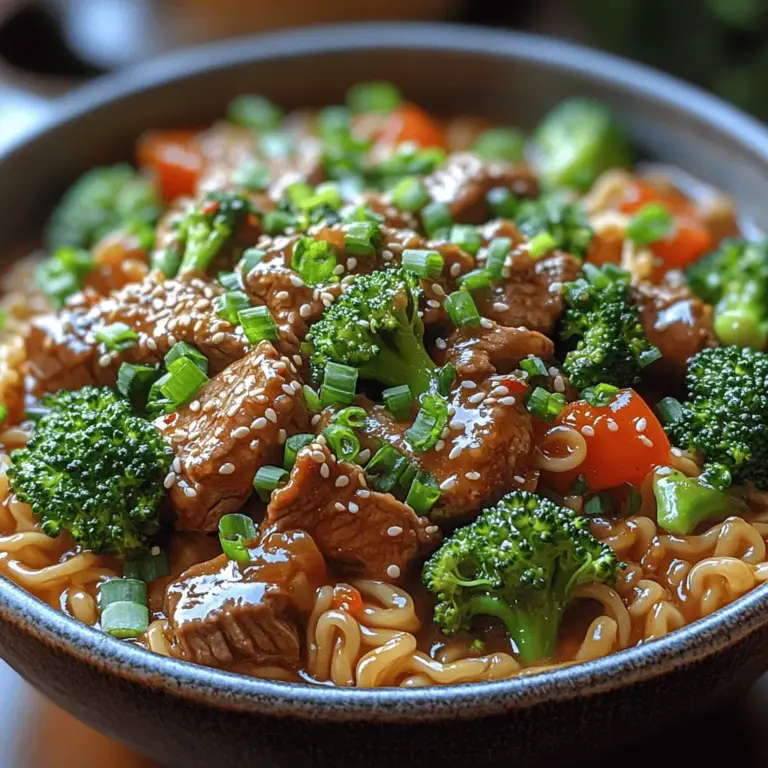 In the fast-paced world we live in, one-pot meals have gained immense popularity for their convenience and efficiency. Among these, stir-fries stand out as a particularly appealing option, seamlessly combining protein, vegetables, and noodles into a single, flavorful dish. One such delightful recipe is the Savory Beef and Broccoli Ramen Stir Fry. This dish not only offers a quick and easy solution for busy weeknights but also serves as a perfect centerpiece for casual gatherings with family and friends.