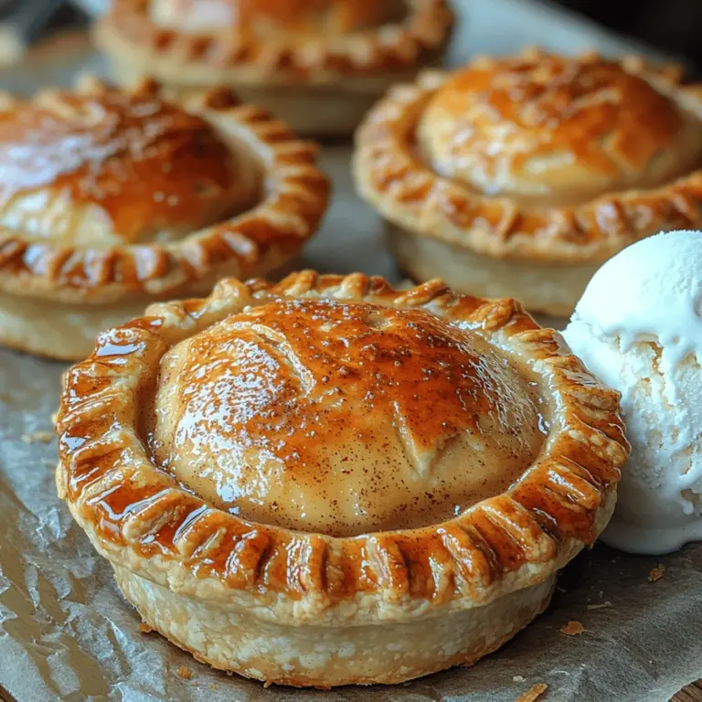 Mini baked apple pies are the quintessential comfort dessert that captivates with their delightful combination of flavors and textures. The aroma of warm, spiced apples enveloped in a flaky crust evokes memories of cozy family gatherings and the warmth of home. These charming little pies not only offer a taste of nostalgia but also provide a modern twist on a classic favorite, making them an appealing choice for bakers of all skill levels.