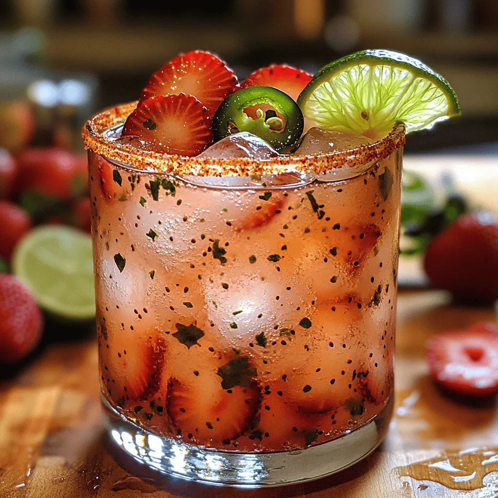 Crafting cocktails at home has surged in popularity, and for good reason. The art of mixing drinks allows for a level of creativity that reflects personal tastes and preferences. With the rise of artisanal spirits and fresh ingredients, home bartenders are finding joy in creating unique combinations that surprise and delight. The Spicy Strawberry Bliss Margarita exemplifies this trend, combining the sweet, familiar flavor of strawberries with the unexpected heat of jalapeño, creating a drink that is as complex as it is enjoyable.