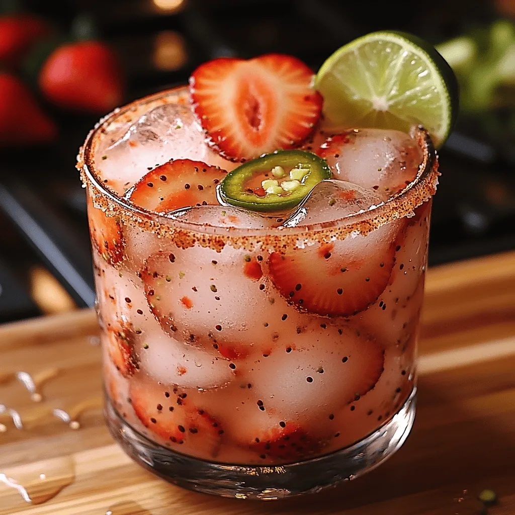 Crafting cocktails at home has surged in popularity, and for good reason. The art of mixing drinks allows for a level of creativity that reflects personal tastes and preferences. With the rise of artisanal spirits and fresh ingredients, home bartenders are finding joy in creating unique combinations that surprise and delight. The Spicy Strawberry Bliss Margarita exemplifies this trend, combining the sweet, familiar flavor of strawberries with the unexpected heat of jalapeño, creating a drink that is as complex as it is enjoyable.