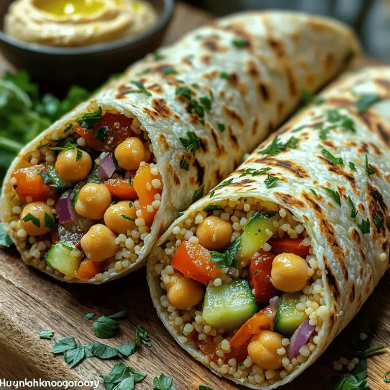 To create the perfect Chilled Couscous Chickpea Wraps, it's essential to understand the core components that contribute to their deliciousness and nutritional value. Each ingredient plays a crucial role, from the base of couscous to the vibrant vegetables and the flavorful seasonings.