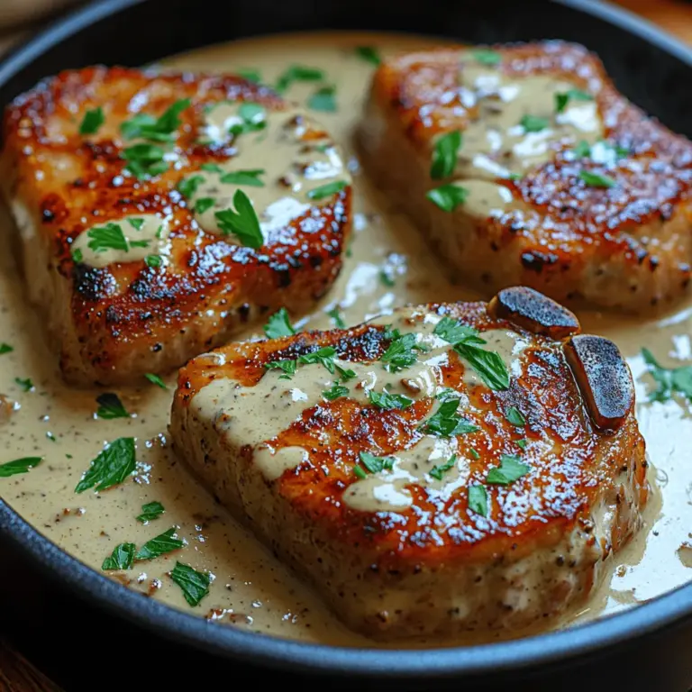 At the heart of this recipe are bone-in pork chops, which bring a depth of flavor and a juicy texture to the dish. The bone not only adds flavor during the cooking process but also helps retain moisture, resulting in tender, succulent meat. When selecting your pork chops, look for cuts that are well-marbled with fat, as this will contribute to the overall juiciness and flavor. Freshness is key, so consider purchasing your pork from a reputable butcher or grocery store where the meat is clearly labeled and properly stored.