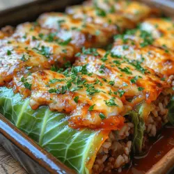 Cabbage Delight Bake is not just another casserole; it is a heartwarming dish that unites simplicity and flavor in a single pan. This recipe transforms humble cabbage into the star of the meal, showcasing its versatility and rich nutritional profile. Traditionally viewed as a side dish, cabbage takes center stage in this delightful bake, which features a medley of ingredients including savory ground beef, wholesome rice, and a variety of spices that elevate its taste.
