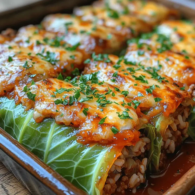 Cabbage Delight Bake is not just another casserole; it is a heartwarming dish that unites simplicity and flavor in a single pan. This recipe transforms humble cabbage into the star of the meal, showcasing its versatility and rich nutritional profile. Traditionally viewed as a side dish, cabbage takes center stage in this delightful bake, which features a medley of ingredients including savory ground beef, wholesome rice, and a variety of spices that elevate its taste.
