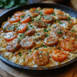 When it comes to weeknight dinners, few meals can compete with the convenience and comfort of a one-pan dish. Enter Creamy Chicken Sausage Orzo—a delightful recipe that combines the heartiness of chicken sausage, the satisfying texture of orzo pasta, and the creaminess that makes it feel indulgent. This dish is not only quick to prepare but also bursting with flavor, making it a perfect choice for busy families or for those special occasions when you want to impress without spending all day in the kitchen.