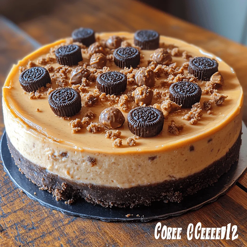 If you have a sweet tooth and a penchant for desserts that combine multiple layers of flavor, you’re in for a treat with the Oreo Peanut Butter Cup Cheesecake Delight. This no-bake cheesecake is a heavenly concoction that marries the rich, chocolatey goodness of Oreo cookies with the creamy, nutty taste of peanut butter and the luxurious richness of a classic cheesecake. It's a dessert that promises to be the star of any gathering, perfect for birthdays, celebrations, or simply a weekend treat.