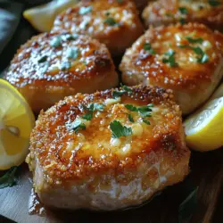 When it comes to comfort food, few things can rival the golden, crispy perfection of Garlic Parmesan Crusted Pork Chops. This delightful dish marries the rich flavors of garlic and Parmesan cheese with the tender juiciness of pork, creating a meal that is both simple to prepare and indulgently delicious. Whether you are planning a cozy weeknight dinner or aiming to impress guests at your next gathering, this recipe is guaranteed to elevate your dining experience.