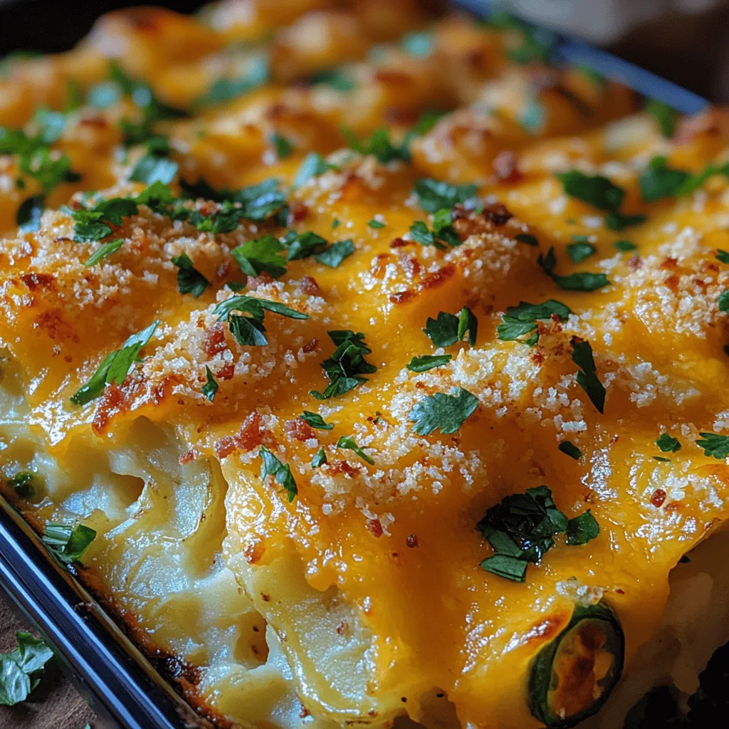 If you’re looking for a dish that captures the essence of comfort food while delivering an exciting punch of flavor, look no further than jalapeño popper potato casserole. This delightful recipe is a masterful combination of creamy, spicy, and cheesy goodness that will leave your taste buds dancing with joy. Its popularity in gatherings is undeniable; whether it’s a family reunion, a casual potluck, or the much-anticipated game day, this casserole is a surefire hit that brings people together over mouthwatering flavors.