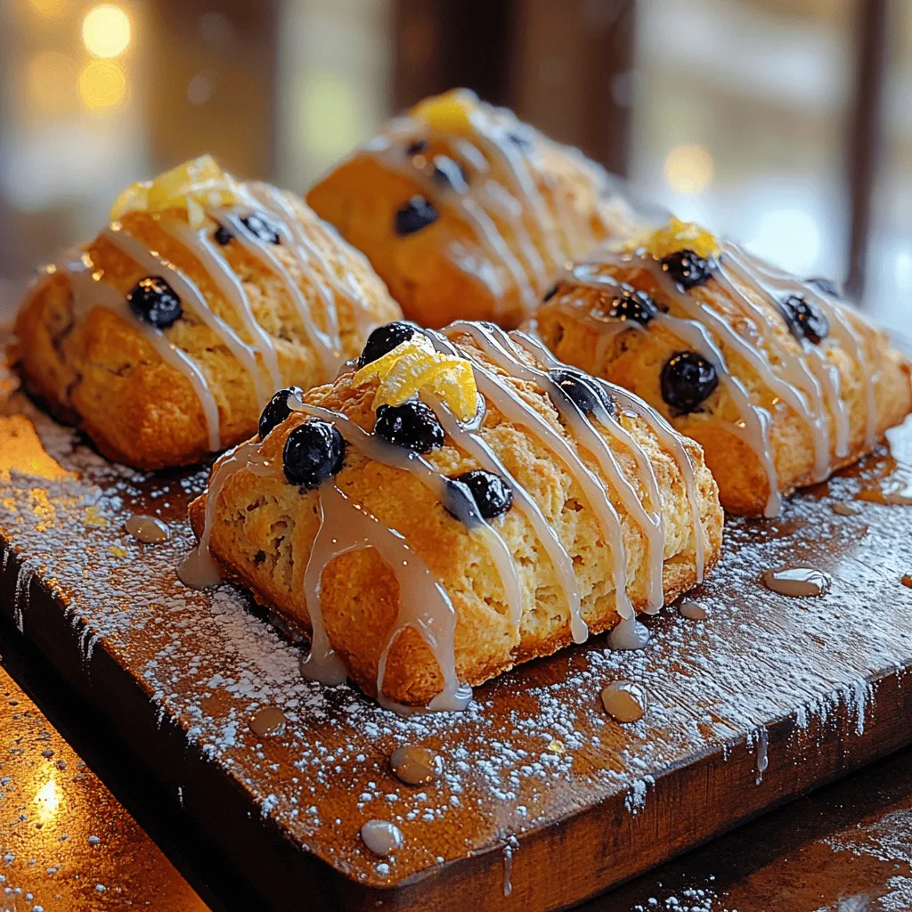 Blueberry lemon scones are a delightful blend of sweet and tart flavors that make for a perfect breakfast treat or an elegant addition to your afternoon tea. The combination of fresh blueberries and zesty lemon creates a refreshing profile that is both light and satisfying. These scones are not only delicious but also incredibly versatile; they can be enjoyed plain, with a dollop of clotted cream, or even drizzled with a lemon glaze for an extra touch of sweetness.