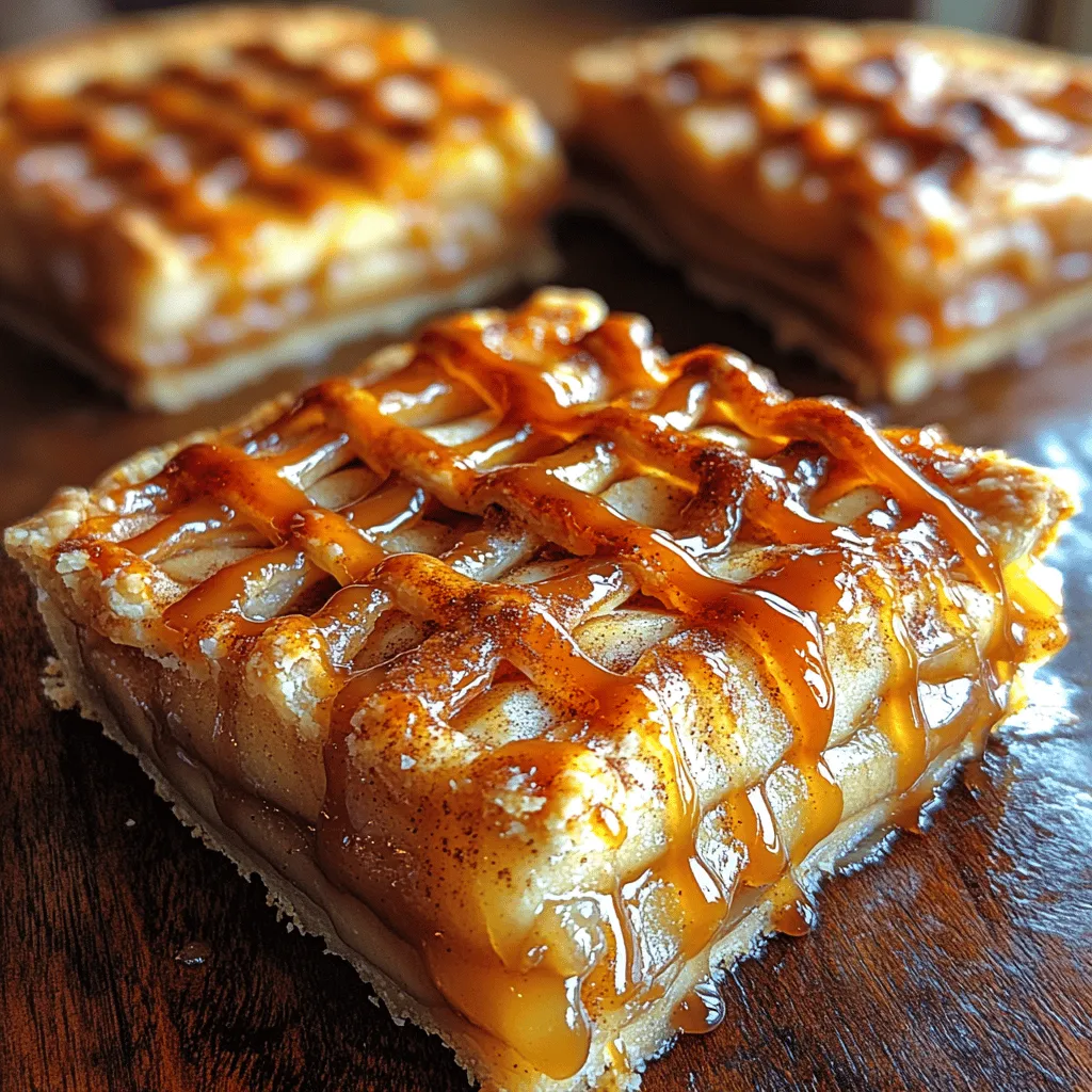 When it comes to comforting desserts, few can rival the classic appeal of a well-made pie. Among the myriad of pie recipes out there, the <strong>Crispy Caramel Apple Delight Pie</strong> stands out for its perfect blend of textures and flavors. Imagine a buttery, flaky crust cradling tart slices of fresh apple, all enveloped in a rich, decadent caramel sauce. This pie is not just a dessert; it’s a celebration of fall flavors and a sweet reminder of home.” /></p>
</p>
<h3>The Science of Caramelization: How Sugar Transforms</h3>
</p>
<p>Caramelization is a fascinating culinary process that transforms sugar into a rich, complex flavor profile that enhances desserts like our Crispy Caramel Apple Delight Pie. When sugar is heated, it undergoes a series of chemical reactions that change its structure, producing a golden-brown color and a deep, sweet flavor. The process begins at around 320°F (160°C) when sugar melts and eventually breaks down into various compounds, creating a variety of flavors and aromas. Understanding this process will help you achieve the perfect caramel sauce for your pie, ensuring that it complements the tartness of the apples while adding a delightful sweetness.</p>
</p>
<h3>Detailed Steps for Making the Caramel Sauce</h3>
</p>
<p>To make a delicious caramel sauce from scratch, follow these simple steps:</p>
</p>
<p>1. <strong>Gather Ingredients</strong>: You will need 1 cup of granulated sugar, 6 tablespoons of unsalted butter (cut into pieces), and 1/2 cup of heavy cream. Make sure your cream is at room temperature to prevent the caramel from seizing.</p>
</p>
<p>2. <strong>Melt the Sugar</strong>: In a medium saucepan over medium heat, add the granulated sugar. Stir constantly with a wooden spoon or heat-resistant silicone spatula. The sugar will begin to clump before it melts completely. Be patient and continue stirring to ensure even melting.</p>
</p>
<p>3. <strong>Watch for Color Change</strong>: As the sugar melts, it will turn from clear to a light amber color. This is the crucial moment where you must pay close attention. Once it reaches a golden amber shade (approximately 350°F or 175°C), remove it from the heat immediately.</p>
</p>
<p>4. <strong>Add Butter</strong>: Carefully add the butter to the melted sugar. It will bubble up vigorously, so be cautious. Stir until the butter is fully melted and incorporated.</p>
</p>
<p>5. <strong>Incorporate Cream</strong>: Slowly pour in the heavy cream while stirring continuously. The mixture may bubble up again, so be careful. Continue to stir until the sauce is smooth and well combined.</p>
</p>
<p>6. <strong>Cool</strong>: Allow the caramel sauce to cool slightly before using it in your pie. It will thicken as it cools.</p>
</p>
<h3>Tips for Achieving the Perfect Golden Color</h3>
</p>
<p>1. <strong>Use a Heavy-Bottomed Pan</strong>: A heavy-bottomed pan distributes heat evenly, preventing hotspots that can cause the sugar to burn.</p>
</p>
<p>2. <strong>Control the Heat</strong>: Keep the heat medium to low. If the sugar starts to smoke, it’s burning, and you’ll need to start over.</p>
</p>
<p>3. <strong>Stir Gently</strong>: While stirring, be careful not to agitate the sugar too much as it melts. Too much movement can cause it to crystallize.</p>
</p>
<p>4. <strong>Watch Closely</strong>: Caramel can go from perfect to burnt in seconds, so keep a close eye on it as it changes color.</p>
</p>
<h3>Combining Ingredients to Prevent Separation</h3>
</p>
<p>To ensure the caramel sauce remains integrated with the apple filling and does not separate, follow these tips:</p>
</p>
<p>– <strong>Use Warm Ingredients</strong>: When mixing the warm caramel sauce with the apple filling, make sure the apples are also at a similar temperature. This helps to maintain a consistent mixture.</p>
</p>
<p>– <strong>Toss Apples with Sugar and Spices</strong>: Before adding the caramel, toss the sliced apples in sugar and spices such as cinnamon or nutmeg. This not only enhances flavor but also creates a slight coating that helps the filling bind together.</p>
</p>
<p>– <strong>Avoid Overmixing</strong>: Gently fold the caramel into the apple mixture to combine, as vigorous mixing can break down the apples and affect the texture.</p>
</p>
<h3>Alternative Caramel Sauce Options</h3>
</p>
<p>If you’re short on time or prefer convenience, consider these alternative caramel sauce options:</p>
</p>
<p>– <strong>Store-Bought Caramel Sauce</strong>: Many grocery stores offer high-quality caramel sauces that can save you time. Look for brands that use natural ingredients without corn syrup for the best flavor.</p>
</p>
<p>– <strong>Salted Caramel Variations</strong>: For a twist on the classic flavor, you can use salted caramel sauce. The addition of sea salt enhances the sweetness and adds depth to the pie’s flavor profile.</p>
</p>
<h3>Assembling the Pie</h3>
</p>
<p>Before you start assembling your Crispy Caramel Apple Delight Pie, make sure your workspace is organized and you have all your tools ready.</p>
</p>
<h4>Prepping the Workspace and Tools</h4>
</p>
<p>– <strong>Ingredients and Tools</strong>: Gather your pie crust (homemade or store-bought), apple filling, caramel sauce, butter, an egg for the wash, a rolling pin, a pie dish, and a pastry brush.</p>
</p>
<p>– <strong>Clean Surface</strong>: Ensure your countertop is clean and dry for easy rolling and assembling.</p>
</p>
<h4>Detailed Instructions for Layering the Filling and Caramel</h4>
</p>
<p>1. <strong>Roll Out the Pie Crust</strong>: If you’re using homemade dough, roll it out on a lightly floured surface until it’s about 1/8 inch thick. Transfer it to your pie dish, pressing it gently against the bottom and sides.</p>
</p>
<p>2. <strong>Add the Apple Filling</strong>: Pour the prepared apple filling into the crust, spreading it evenly. Make sure to include any juices that have accumulated.</p>
</p>
<p>3. <strong>Drizzle with Caramel</strong>: Generously drizzle half of your homemade caramel sauce over the apple filling, allowing it to seep into the apples.</p>
</p>
<p>4. <strong>Dot with Butter</strong>: Cut small pieces of butter and dot them over the apple filling. This adds richness and helps the filling stay moist during baking.</p>
</p>
<h4>Techniques for Creating a Beautiful Top Crust</h4>
</p>
<p>1. <strong>Roll Out the Second Crust</strong>: Roll out your second pie crust and place it over the apple filling. Trim any excess dough hanging over the edges.</p>
</p>
<p>2. <strong>Create Vents</strong>: Use a sharp knife or pastry cutter to cut slits in the top crust. This allows steam to escape during baking and prevents sogginess.</p>
</p>
<p>3. <strong>Crimp the Edges</strong>: Use your fingers or a fork to crimp the edges of the pie together, sealing in the delicious filling.</p>
</p>
<h4>Egg Wash Application: Achieving a Golden Finish</h4>
</p>
<p>1. <strong>Prepare Egg Wash</strong>: In a small bowl, beat one egg with a tablespoon of water or milk.</p>
</p>
<p>2. <strong>Brush the Top</strong>: Use a pastry brush to apply the egg wash evenly over the top crust. This will give your pie a beautiful, shiny, golden finish when baked.</p>
</p>
<h3>Baking the Pie to Perfection</h3>
</p>
<p>Now that your pie is assembled, it’s time to bake it.</p>
</p>
<h4>Importance of Temperature Control During Baking</h4>
</p>
<p>1. <strong>Preheat the Oven</strong>: Make sure your oven is preheated to 425°F (220°C) before placing the pie inside. This initial high temperature helps to set the crust.</p>
</p>
<p>2. <strong>Bake on a Baking Sheet</strong>: Place the pie on a baking sheet to catch any drips. This prevents a mess in your oven.</p>
</p>
<h4>Recognizing When the Pie is Done: Visual and Sensory Cues</h4>
</p>
<p>1. <strong>Check for Color</strong>: The pie should be golden brown on top, and the apples should be bubbling. If the crust is browning too quickly, cover the edges with aluminum foil.</p>
</p>
<p>2. <strong>Test for Doneness</strong>: Insert a skewer or knife into the filling. If it goes through easily, the pie is ready.</p>
</p>
<h4>Tips for Preventing Overflow and Ensuring Even Baking</h4>
</p>
<p>– <strong>Avoid Overfilling</strong>: Be careful not to pack too many apples into the pie, as this can cause overflow during baking.</p>
</p>
<p>– <strong>Rotate During Baking</strong>: Halfway through baking, rotate the pie 180 degrees to ensure even browning.</p>
</p>
<h3>Finishing Touches and Serving Suggestions</h3>
</p>
<p>Once your pie is baked to perfection, allow it to cool before serving.</p>
</p>
<h4>Cooling Time: Why It’s Crucial for Pie Structure</h4>
</p>
<p>Let the pie cool for at least 2 hours at room temperature. This cooling period allows the filling to set, making it easier to slice and serve without it falling apart.</p>
</p>
<h4>Creative Serving Ideas: Drizzling Caramel, Pairing with Ice Cream</h4>
</p>
<p>– <strong>Drizzle with Caramel</strong>: Just before serving, warm any remaining caramel sauce and drizzle it over each slice for an added touch of decadence.</p>
</p>
<p>– <strong>Serve with Ice Cream</strong>: A scoop of vanilla ice cream pairs perfectly with the warm pie, creating a delightful contrast of temperatures and textures.</p>
</p>
<h4>Presentation Tips for a Stunning Dessert Table</h4>
</p>
<p>– <strong>Garnish</strong>: Add a sprinkle of chopped nuts or a dusting of powdered sugar on top for an elegant finish.</p>
</p>
<p>– <strong>Serve on a Beautiful Platter</strong>: Place the pie on a decorative serving platter and consider adding fresh apple slices or a small bowl of caramel sauce for dipping.</p>
</p>
<h3>Conclusion</h3>
</p>
<p>The Crispy Caramel Apple Delight Pie is not just a dessert; it’s a celebration of flavors and textures that captures the essence of homemade goodness. From the science of caramelization to the art of assembling a beautifully crafted pie, every step is an opportunity to create something truly special. Remember the key points: pay attention to your caramel, take your time with the filling, and don’t rush through the baking process. The joy of baking and sharing this delicious pie with family and friends is what makes it all worthwhile. We encourage you to try this recipe and savor the delightful flavors that come from your own kitchen. Happy baking!</p>
</div>
