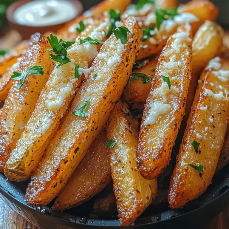 In recent years, air fryers have surged in popularity, revolutionizing the way we cook our favorite fried foods. These innovative kitchen appliances offer a convenient and healthier alternative to traditional frying methods, providing the satisfying crunch of fried dishes without the excess oil. One of the best recipes to embrace the air fryer trend is Crispy Air Fryer Garlic Parmesan Fries. With their golden-brown exterior, mouthwatering garlic aroma, and a rich sprinkle of Parmesan cheese, these fries are not just a side dish—they are a culinary delight that can elevate any meal.