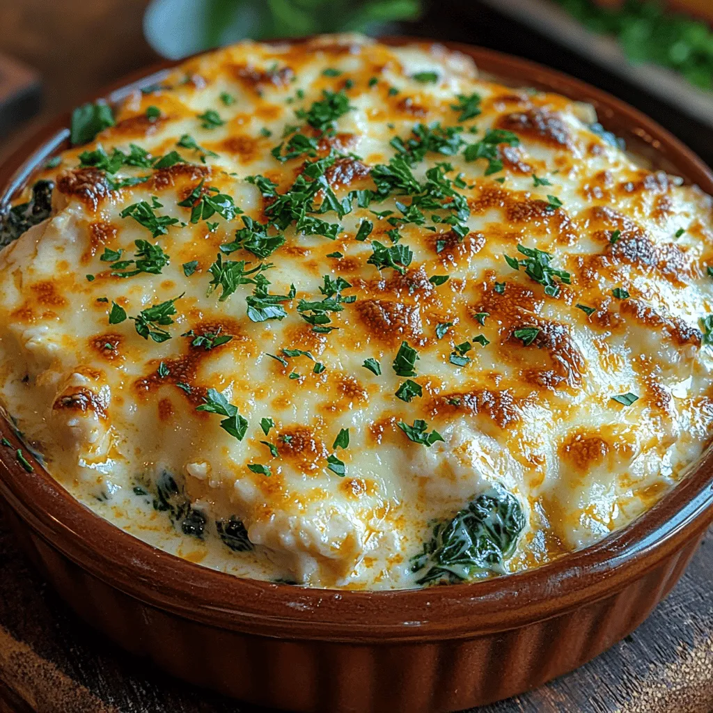 If you’re searching for a comforting, hearty dish that satisfies both the stomach and the soul, look no further than the Creamy Spinach & Chicken Delight Casserole. This delightful casserole combines succulent chicken with fresh spinach and a creamy sauce, resulting in a meal that is as nourishing as it is delicious. Whether you're planning a cozy family dinner, hosting friends for a weekend gathering, or prepping meals for the week ahead, this casserole fits the bill perfectly.