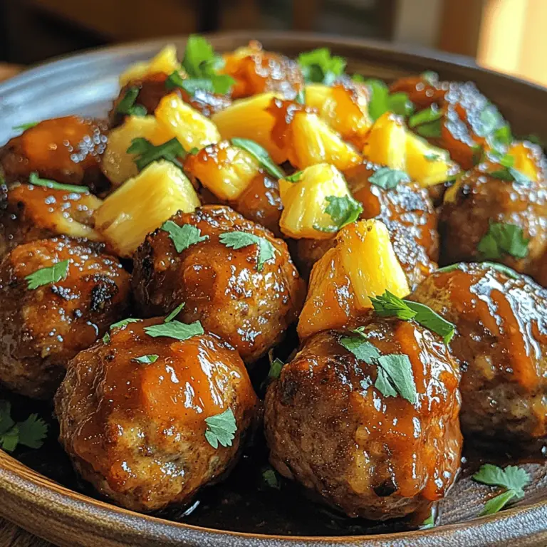 Are you ready to elevate your culinary game with a dish that brings the essence of the tropics right to your dining table? Introducing Tropical Bliss Pineapple BBQ Meatballs! This delightful recipe combines the savory goodness of perfectly cooked meatballs with a sweet and tangy pineapple BBQ sauce, creating a symphony of flavors that tantalizes the taste buds. Whether you’re hosting a summer barbecue, planning a cozy weeknight dinner, or looking for a fun appetizer for your next gathering, these meatballs are the perfect choice.