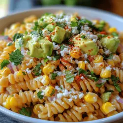 Mexican street corn, or elote, is a beloved street food that captures the essence of vibrant Mexican flavors. Traditionally, it features grilled corn slathered in mayonnaise, topped with crumbly cheese, chili powder, and a squeeze of lime. This delicious combination has won hearts around the world, offering a taste of summer that celebrates the bold and zesty flavors of Mexico. With its growing popularity, people have begun to incorporate these traditional flavors into various dishes, one of which is the Zesty Mexican Street Corn Pasta Salad.