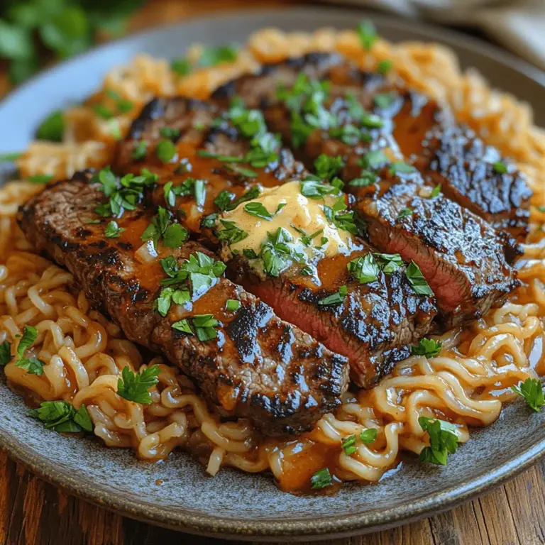 If you're in search of a quick yet mouthwatering meal that dazzles the palate, look no further than our Garlic Butter Steak Lightning Noodles. This recipe encapsulates a delightful fusion of flavors, bringing together tender steak, perfectly cooked noodles, and an irresistible garlic butter sauce. It's a dish that not only satisfies your hunger but also elevates your dining experience, making it perfect for both weeknight dinners and special occasions. Whether you're cooking for family or entertaining friends, these noodles promise to be a crowd-pleaser.