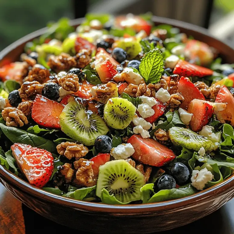 As the warm sun shines and the days grow longer, the allure of summer brings with it a vibrant array of fresh produce, perfect for creating delightful and nutritious salads. Among the myriad of options, the Berry Kiwi Summer Salad stands out as a colorful and refreshing choice that embodies the essence of the season. This salad not only captivates the eye with its vivid hues but also tantalizes the taste buds with a harmonious blend of sweet, tart, and creamy flavors.