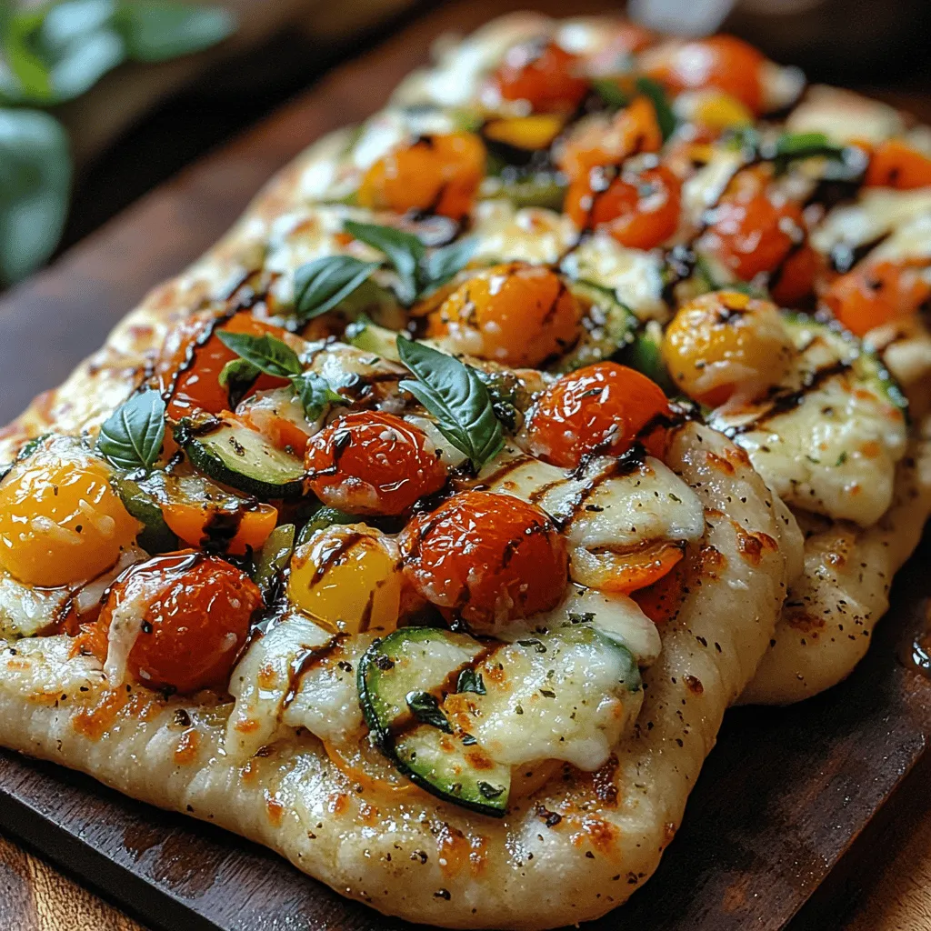 Roasted garlic veggie flatbread is a vibrant and delicious dish that brings together the earthiness of roasted garlic with the freshness of assorted vegetables, all atop a warm flatbread base. This recipe is not just a feast for the eyes; it's also a celebration of flavors that can transform any meal into a culinary experience. Whether you’re hosting a casual dinner with friends, preparing a light lunch, or looking for an impressive appetizer for a gathering, this flatbread is the perfect choice.