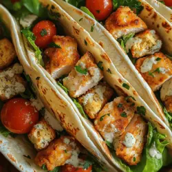 The Crunchy Caesar Delight Wraps are not just another dish; they are a celebration of textures and flavors. The crispiness of the chicken, the crunch of fresh vegetables, and the rich creaminess of the Caesar dressing come together to create a symphony of taste in each bite. What truly sets this recipe apart is its versatility. You can enjoy it as a quick lunch at work, a satisfying dinner at home, or even as a healthy meal-prep option that you can grab on the go. Additionally, it allows for customization, so you can add or substitute ingredients based on your personal preferences or dietary needs.