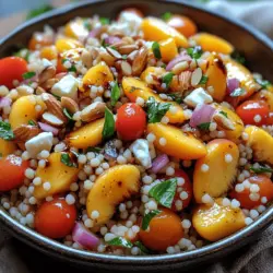 As the summer sun begins to shine brighter and the days grow longer, our cravings shift toward lighter, vibrant dishes that capture the essence of the season. Enter the Sweet and Savory Peach Feta Couscous Salad, a delightful blend of flavors and textures that perfectly embodies summer’s bounty. This salad not only tantalizes your taste buds but also showcases the beauty of seasonal ingredients, particularly ripe, juicy peaches.