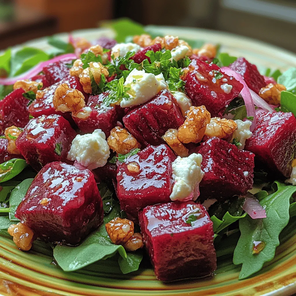 In a world where vibrant colors and fresh flavors reign supreme, the Beetroot Bliss Salad with Feta and Walnuts emerges as a true culinary gem. This salad is not just a feast for the eyes; it is a nutrient-packed powerhouse that combines the earthy sweetness of roasted beets, the creamy tang of feta cheese, and the satisfying crunch of walnuts. Whether you're preparing a light lunch, hosting a dinner party, or looking for an energizing side dish, this salad fits the bill.