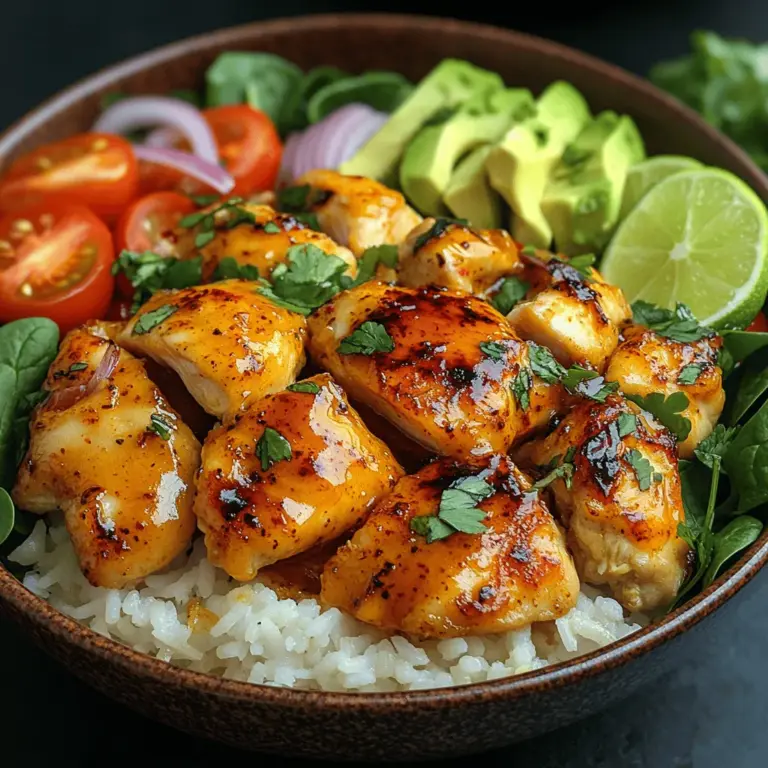 If you’re on the lookout for a dish that perfectly balances sweet and spicy flavors, look no further than Sweet & Spicy Hot Honey Chicken Bowls. This recipe is a delightful fusion of tender, juicy chicken thighs coated in a sticky, sweet heat that will tantalize your taste buds. The appeal of this dish lies not only in its vibrant flavors but also in its versatility. You can serve it over a bed of rice, quinoa, or leafy greens, making it an ideal choice for meal prep or a weeknight dinner.