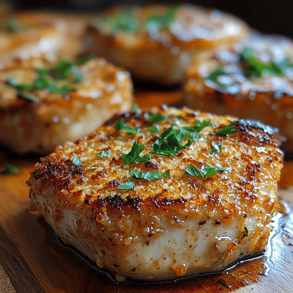 Delve into the world of mouthwatering flavors with our Crispy Parmesan Crusted Pork Chops recipe. This dish not only brings a delightful crunch but also offers a savory taste that transforms a simple dinner into a gourmet experience. Perfect for family gatherings or a cozy weeknight meal, these pork chops are sure to impress. With a golden, crispy exterior and juicy, tender meat, they are a guaranteed crowd-pleaser that will have everyone coming back for seconds.