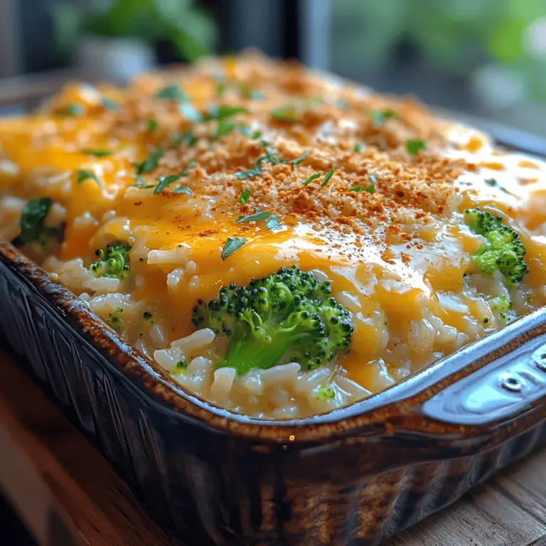 When we think of comfort food, a wave of warmth and nostalgia often washes over us. These dishes, rich in flavor and often reminiscent of home-cooked meals, have a special place in our hearts and kitchens. One such classic is the Cheesy Broccoli Rice Casserole, a dish that not only satisfies the taste buds but also provides a nourishing blend of wholesome ingredients. This casserole is a versatile dish that can shine as a main course or serve as a hearty side, making it a staple in many households.