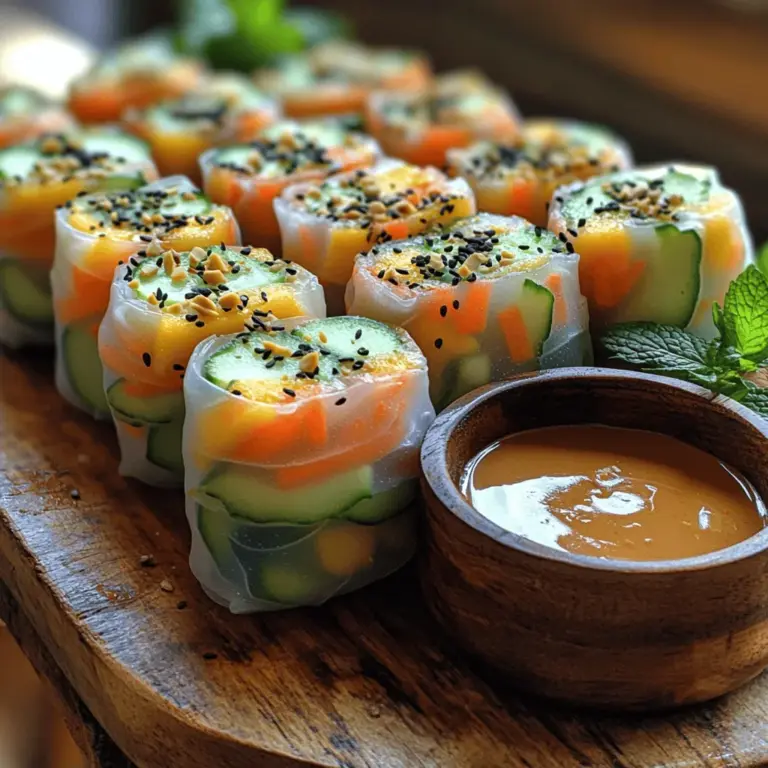 As the weather heats up, finding light and healthy meal options becomes essential. Enter summer rolls, a delightful and fresh dish that perfectly embodies the flavors of summer. These light wraps are not only visually appealing but also provide a burst of flavor with every bite, making them an ideal choice for warm days. The combination of crisp cucumber and sweet mango in this recipe for Refreshing Cucumber Mango Summer Rolls offers a tantalizing contrast that will excite your taste buds.