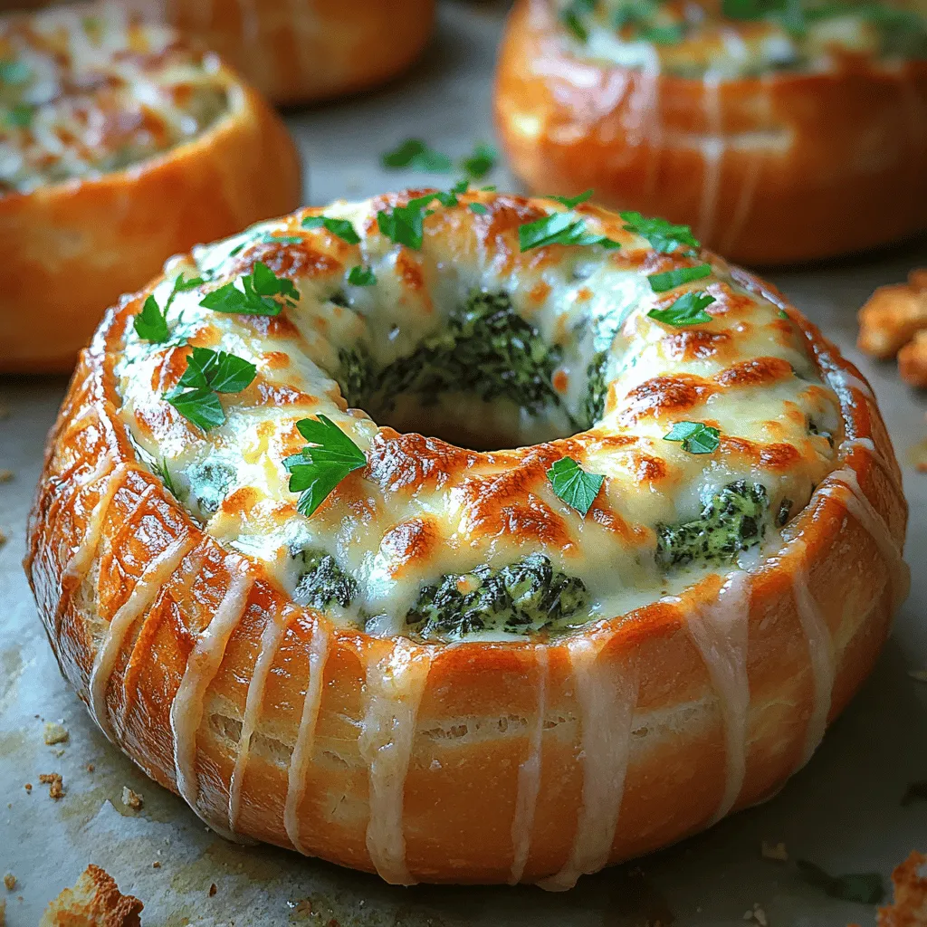 If you are looking for a show-stopping appetizer that combines comfort food with a creative twist, the Cheesy Spinach Dip Bread Ring is the perfect solution. Imagine a warm, crusty bread bowl filled to the brim with a creamy, cheesy spinach dip, ready to be devoured by friends and family alike. This dish not only serves as a delightful centerpiece for any gathering but also offers a unique way to enjoy the classic flavors of spinach dip.