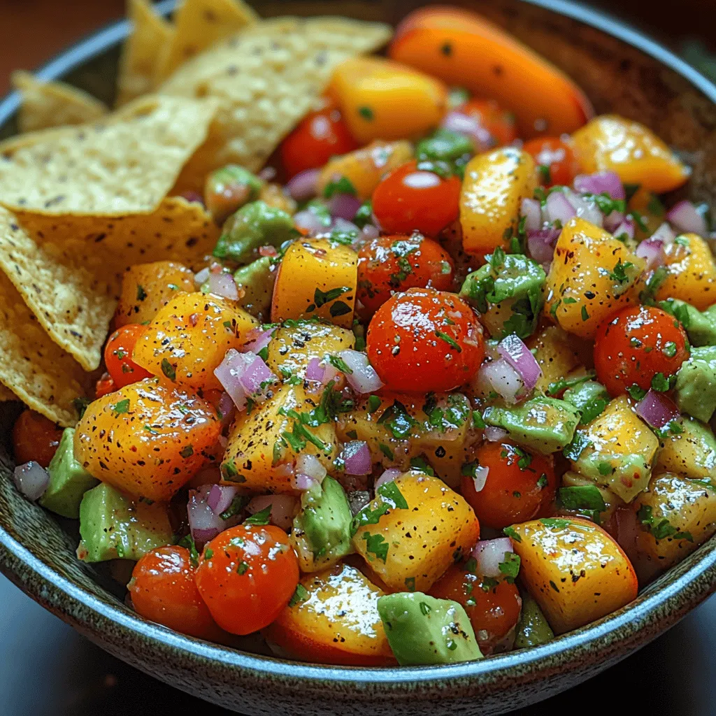 There’s something truly magical about the vibrant combination of flavors in Peach Avocado Salsa with Tortilla Chips. This delightful dish brings together the sweetness of ripe peaches, the creaminess of avocado, and the zesty brightness of lime, all harmonizing perfectly to create a fresh and exciting salsa. Whether you are hosting a summer barbecue, enjoying a casual evening with friends, or simply craving a light snack, this salsa offers versatile appeal and is sure to impress.